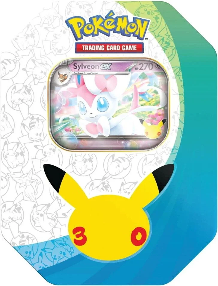 Pokémon Mega: 30th Celebration Sylveon ex Tin (4 Pack) (ENG)